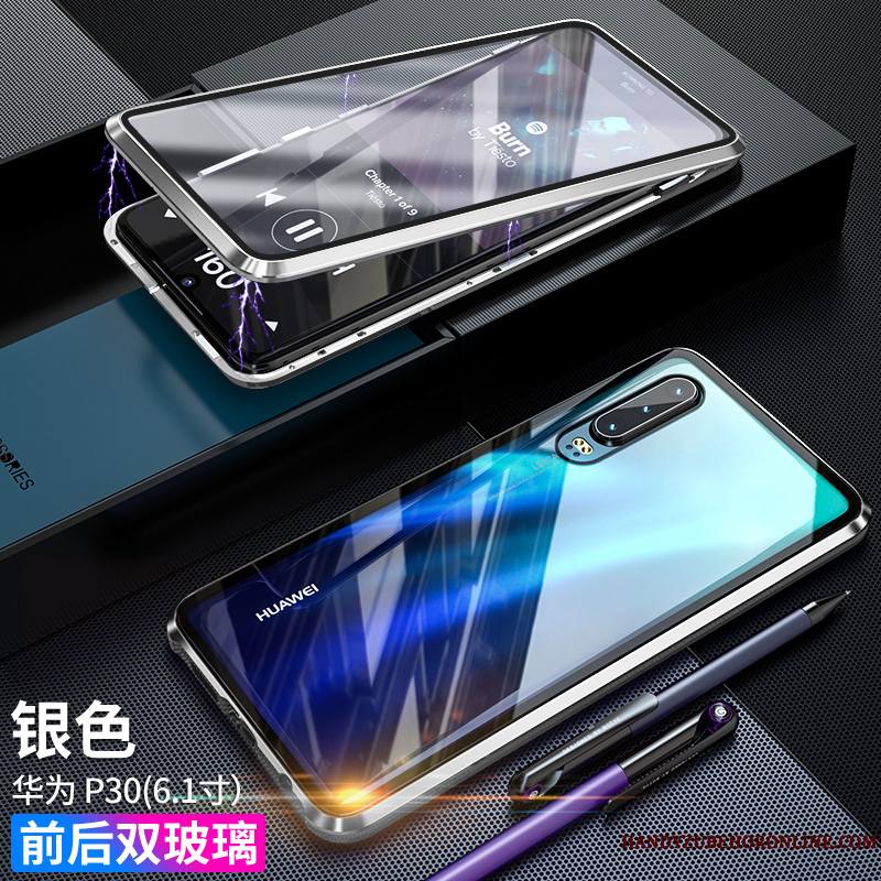 Huawei P30 Incassable Coque De Téléphone Personnalité Net Rouge Téléphone Portable Très Mince Transparent