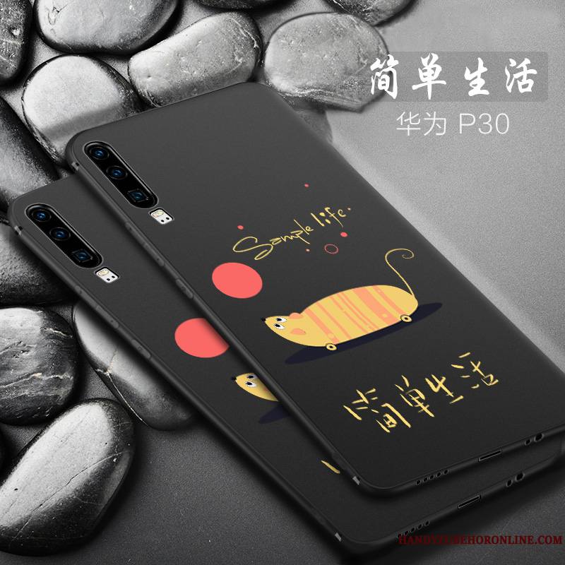 Huawei P30 Incassable Coque De Téléphone Silicone Protection Personnalité Petit Fluide Doux