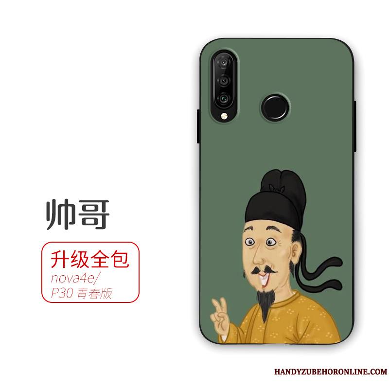 Huawei P30 Lite Amoureux Ornements Suspendus Jaune Étui Personnalité Fluide Doux Coque De Téléphone