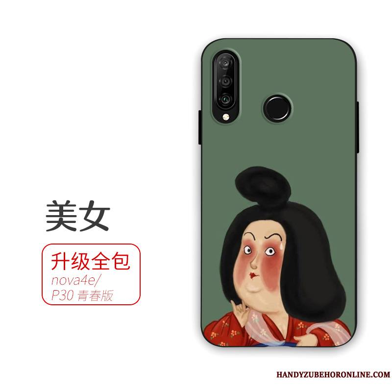 Huawei P30 Lite Amoureux Ornements Suspendus Jaune Étui Personnalité Fluide Doux Coque De Téléphone