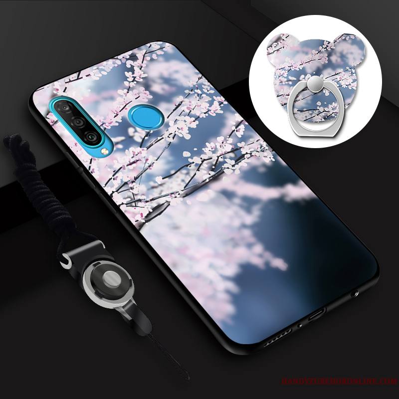 Huawei P30 Lite Blanc Fluide Doux Tempérer Coque De Téléphone Membrane Personnalité