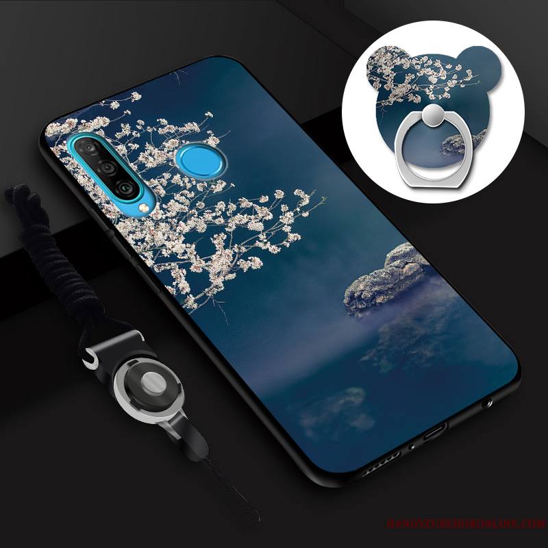 Huawei P30 Lite Blanc Fluide Doux Tempérer Coque De Téléphone Membrane Personnalité