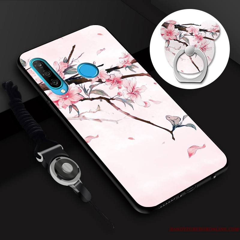 Huawei P30 Lite Blanc Fluide Doux Tempérer Coque De Téléphone Membrane Personnalité