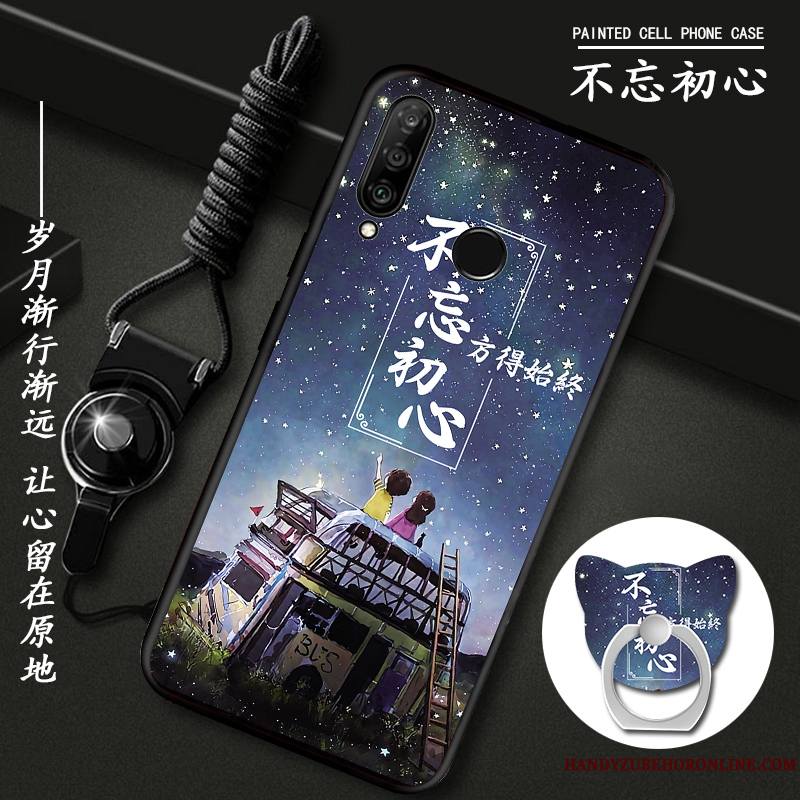 Huawei P30 Lite Charmant Coque Personnalité Dessin Animé Incassable Étui Ornements Suspendus