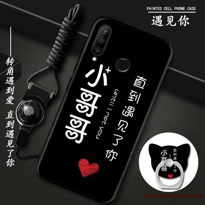 Huawei P30 Lite Charmant Coque Personnalité Dessin Animé Incassable Étui Ornements Suspendus