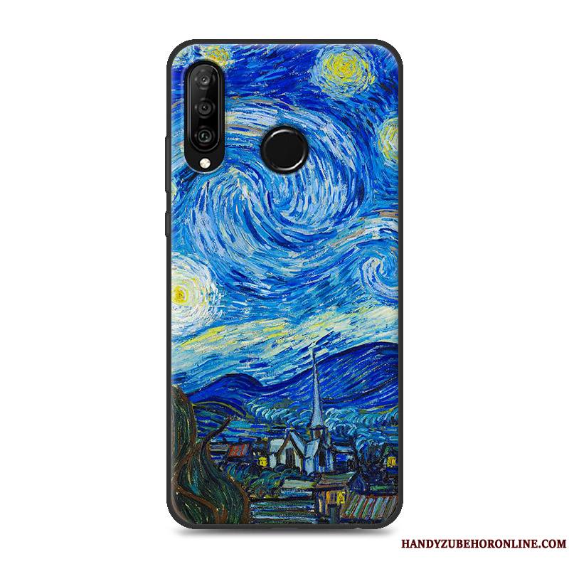 Huawei P30 Lite Coque Créatif Marque De Tendance Personnalité Chat Étui Richesse Fluide Doux