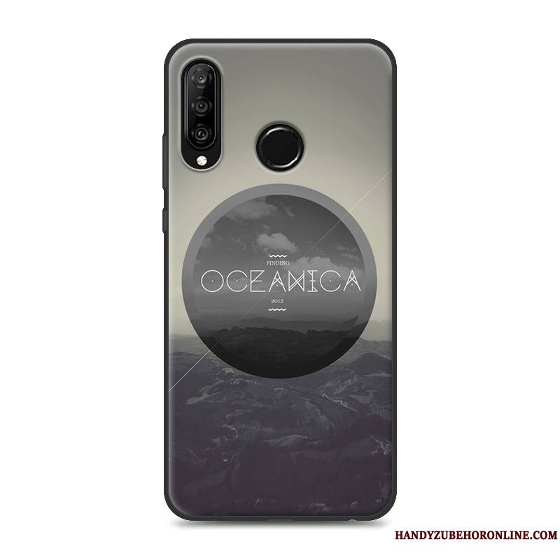 Huawei P30 Lite Coque Créatif Marque De Tendance Personnalité Chat Étui Richesse Fluide Doux