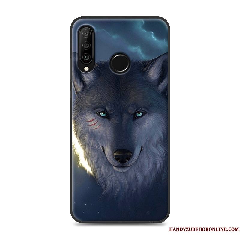 Huawei P30 Lite Coque Créatif Marque De Tendance Personnalité Chat Étui Richesse Fluide Doux