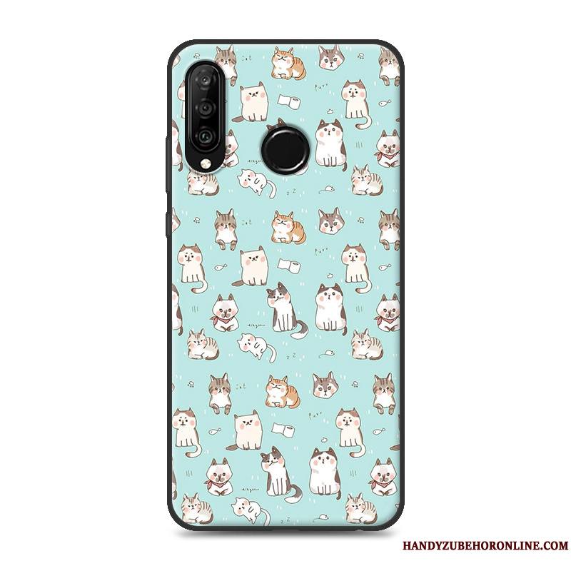 Huawei P30 Lite Coque Créatif Marque De Tendance Personnalité Chat Étui Richesse Fluide Doux