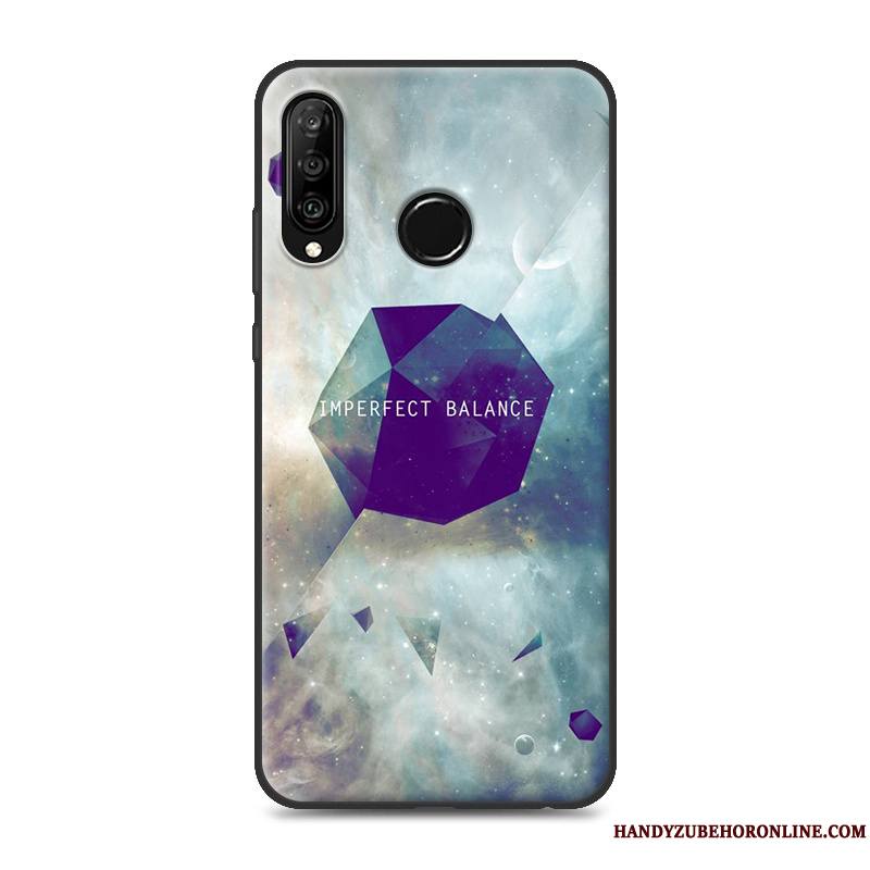 Huawei P30 Lite Coque Créatif Marque De Tendance Personnalité Chat Étui Richesse Fluide Doux