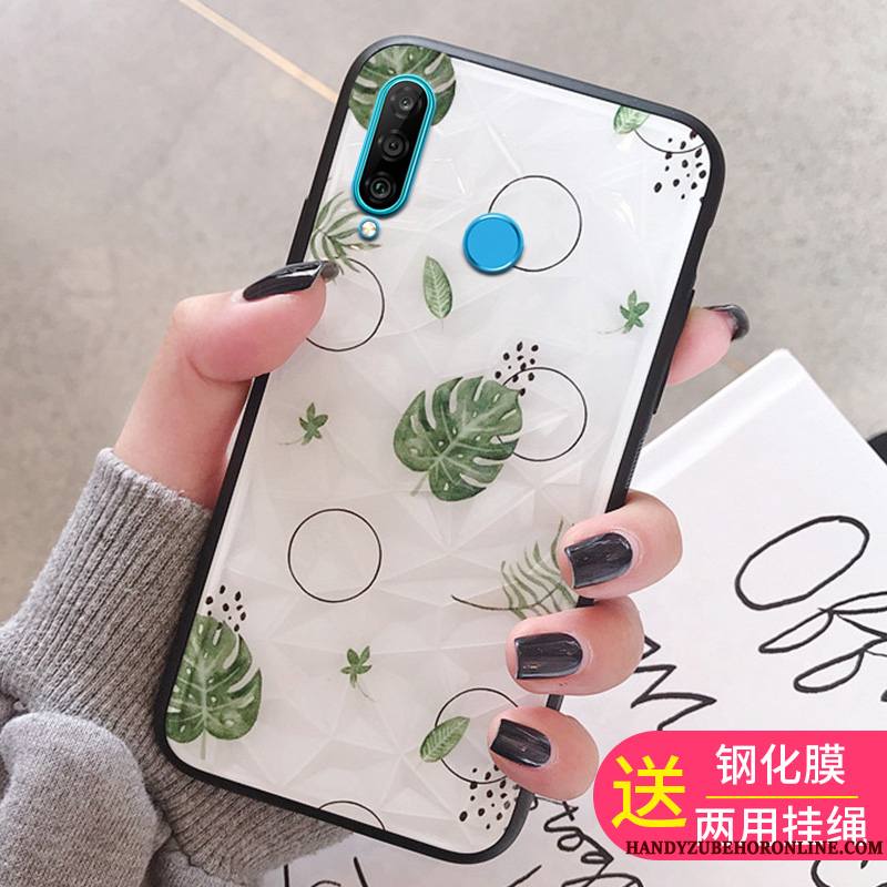 Huawei P30 Lite Coque De Téléphone Tendance Rouge Tempérer Membrane Personnalité