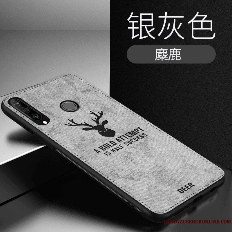 Huawei P30 Lite Coque Elk Créatif Membrane Noir Étui Incassable Protection