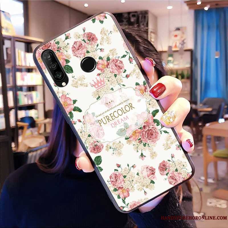 Huawei P30 Lite Créatif Personnalité Fluide Doux Étui Coque De Téléphone Amoureux Blanc