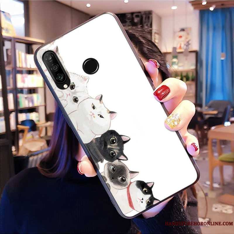 Huawei P30 Lite Créatif Personnalité Fluide Doux Étui Coque De Téléphone Amoureux Blanc