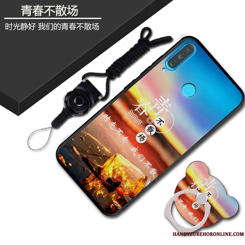 Huawei P30 Lite Délavé En Daim Coque De Téléphone Fluide Doux Personnalité Silicone Sac Dessin Animé