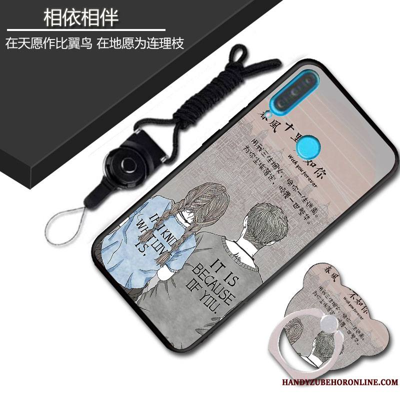 Huawei P30 Lite Délavé En Daim Coque De Téléphone Fluide Doux Personnalité Silicone Sac Dessin Animé