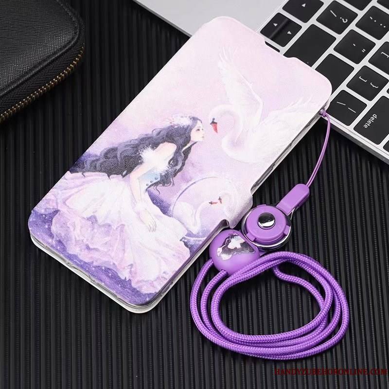 Huawei P30 Lite Housse Étui En Cuir Coque De Téléphone Incassable Violet Tout Compris