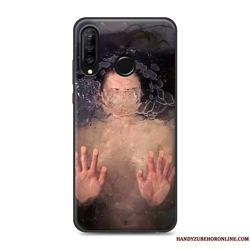 Huawei P30 Lite Incassable Coque De Téléphone Fluide Doux Étui Créatif Gris Personnalité