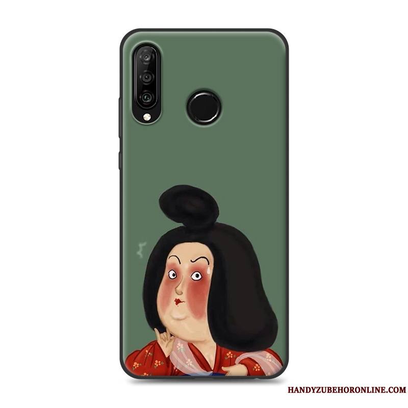 Huawei P30 Lite Incassable Coque De Téléphone Fluide Doux Étui Créatif Gris Personnalité