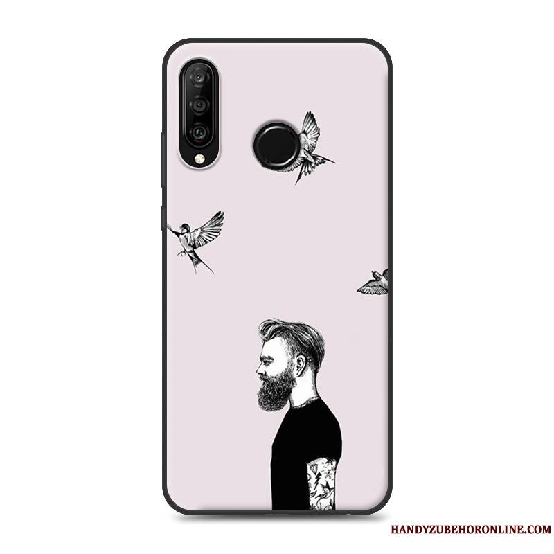 Huawei P30 Lite Incassable Coque De Téléphone Fluide Doux Étui Créatif Gris Personnalité