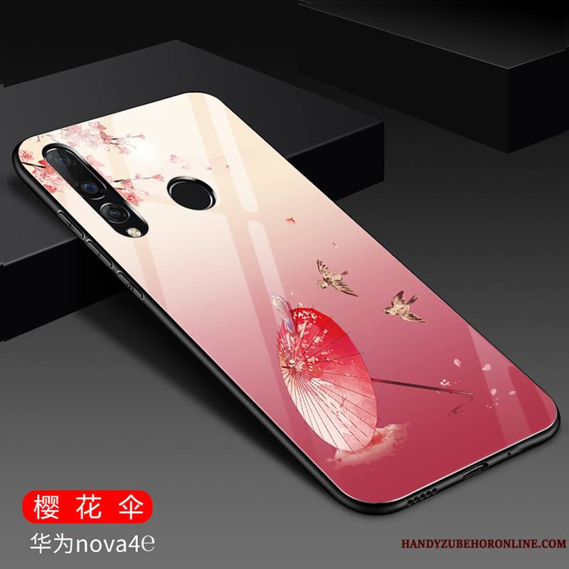 Huawei P30 Lite Mode Net Rouge Incassable Coque De Téléphone Difficile Silicone Créatif