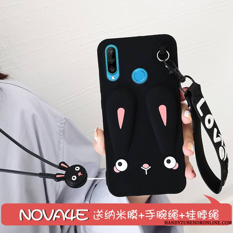 Huawei P30 Lite Personnalité Étui Incassable Lapin Coque De Téléphone Charmant Rose