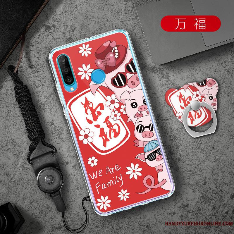 Huawei P30 Lite Rose Coque De Téléphone Téléphone Portable Tendance Tout Compris Étui Personnalité