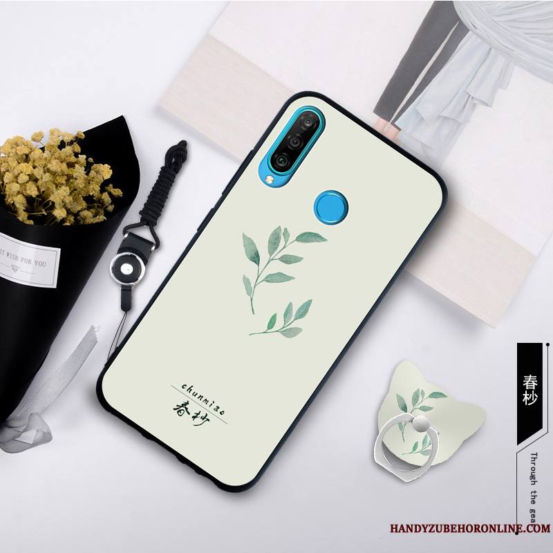 Huawei P30 Lite Tendance Créatif Coque De Téléphone Fluide Doux Gris Étui Incassable