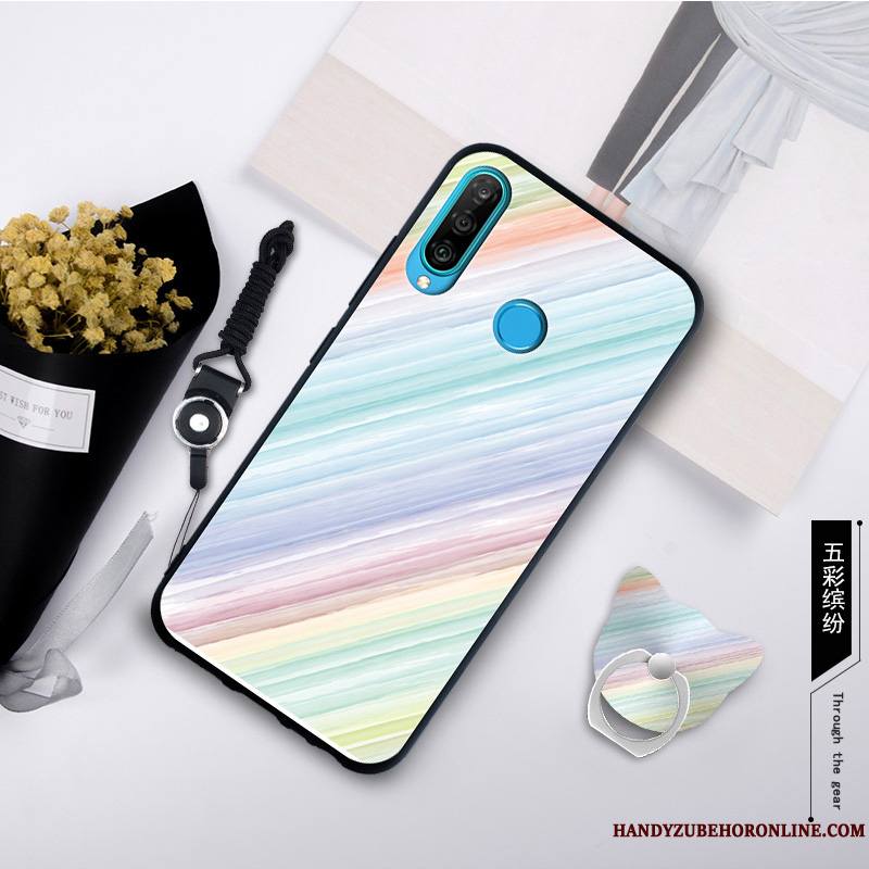 Huawei P30 Lite Tendance Créatif Coque De Téléphone Fluide Doux Gris Étui Incassable