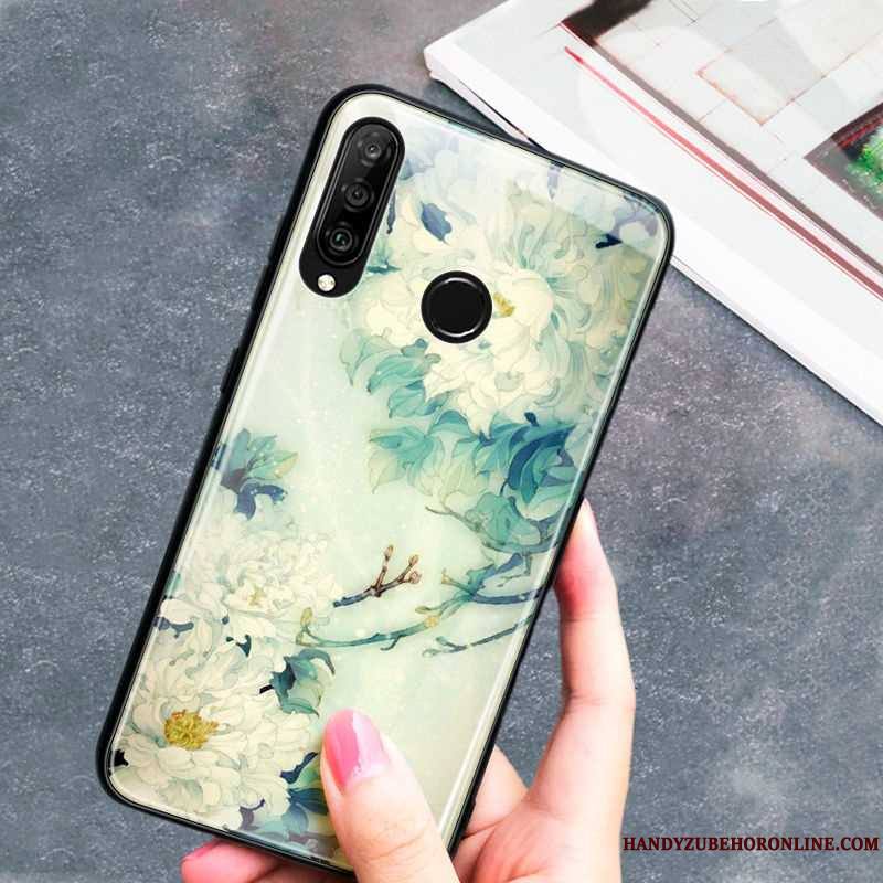 Huawei P30 Lite Vert Personnalité Tendance Téléphone Portable Coque Étui Verre