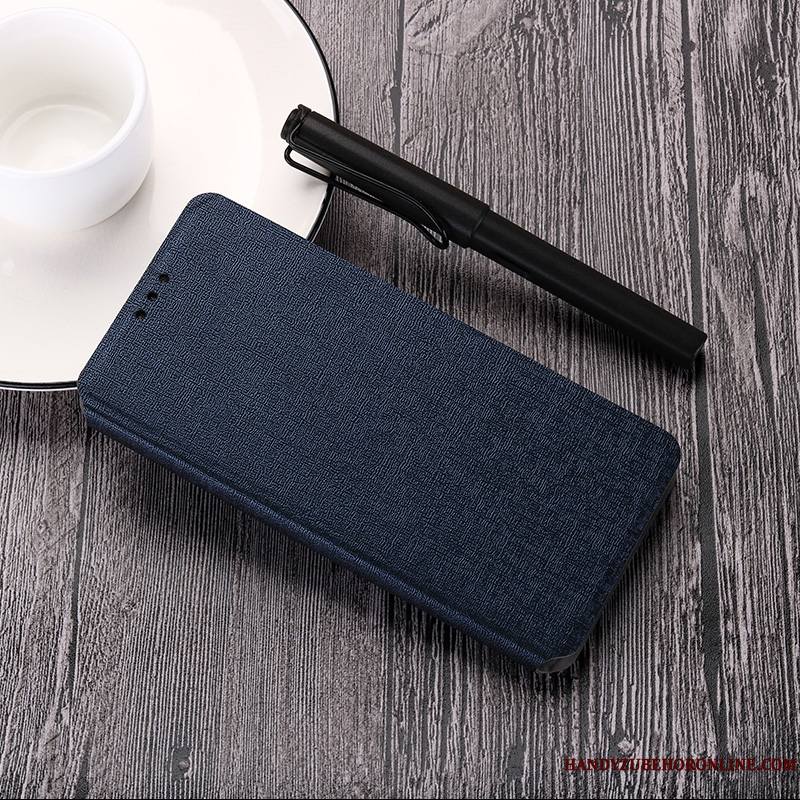 Huawei P30 Lite Étui Bleu Housse Étui En Cuir Coque De Téléphone Incassable Protection