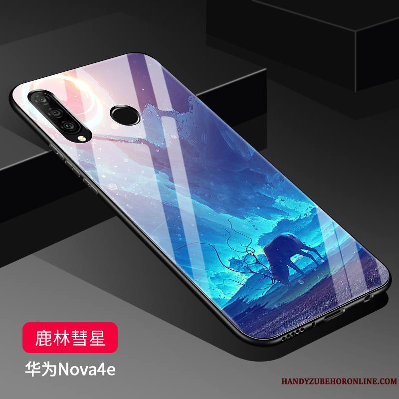 Huawei P30 Lite Étui Verre Protection Fluide Doux Coque Silicone De Téléphone