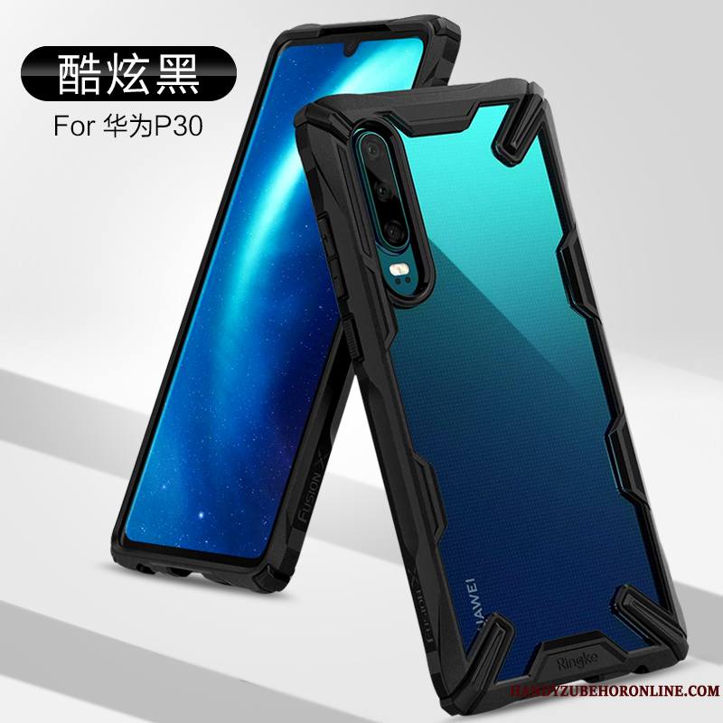 Huawei P30 Marque De Tendance Net Rouge Tout Compris Protection Transparent Coque De Téléphone Personnalité