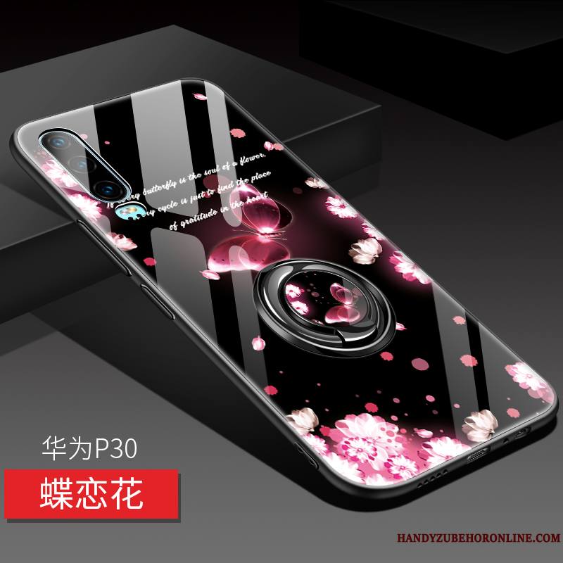 Huawei P30 Marque De Tendance Tout Compris Fluide Doux Coque De Téléphone Silicone Créatif Support