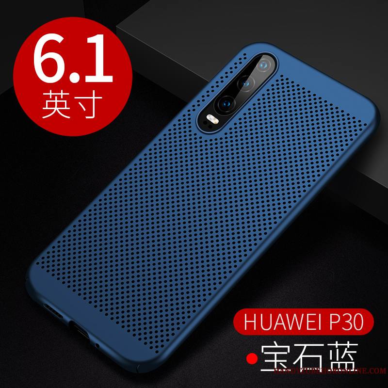 Huawei P30 Or Très Mince Coque Marque De Tendance Protection Délavé En Daim Refroidissement