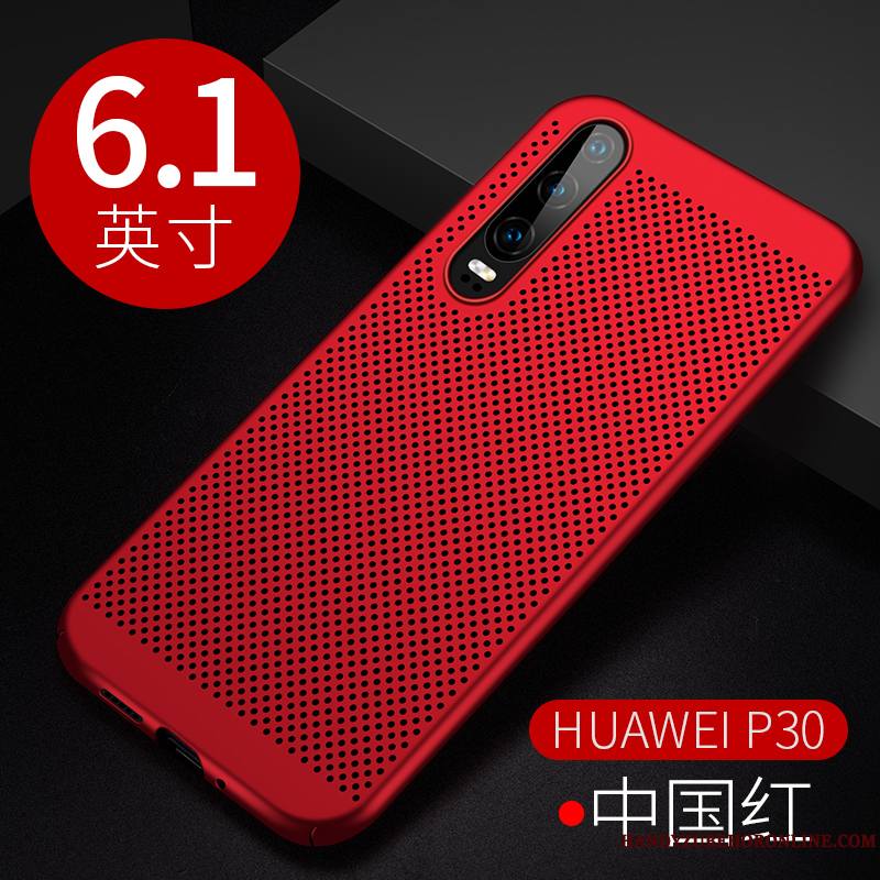 Huawei P30 Or Très Mince Coque Marque De Tendance Protection Délavé En Daim Refroidissement