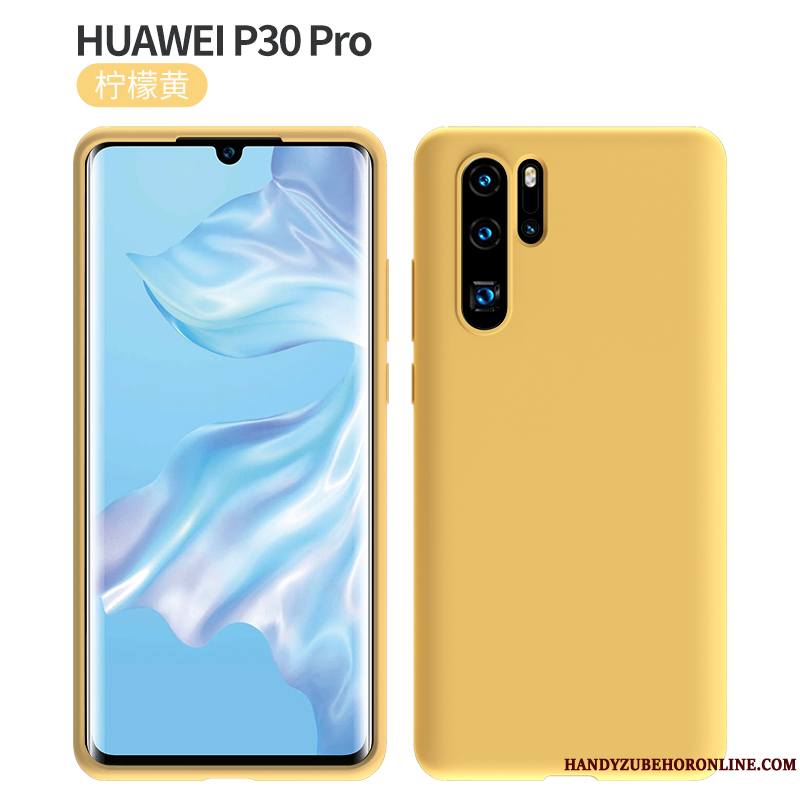 Huawei P30 Pro Coque Couleur Unie Silicone Nouveau Rouge Personnalité Étui Protection