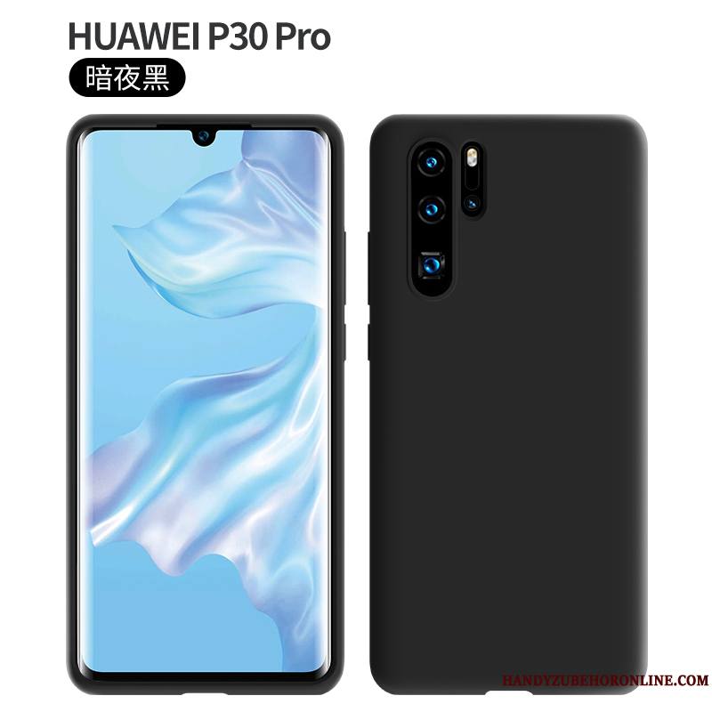 Huawei P30 Pro Coque Couleur Unie Silicone Nouveau Rouge Personnalité Étui Protection