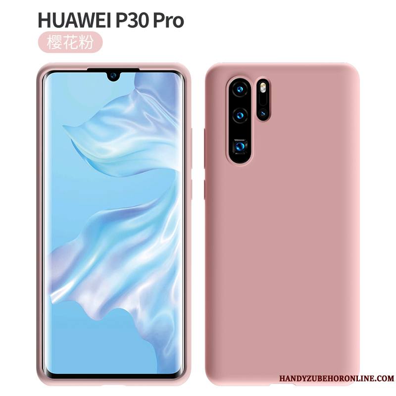 Huawei P30 Pro Coque Couleur Unie Silicone Nouveau Rouge Personnalité Étui Protection