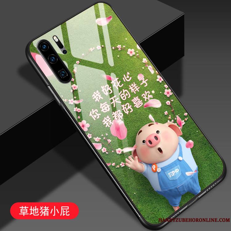 Huawei P30 Pro Coque De Téléphone Difficile Miroir Tout Compris Net Rouge Charmant Incassable