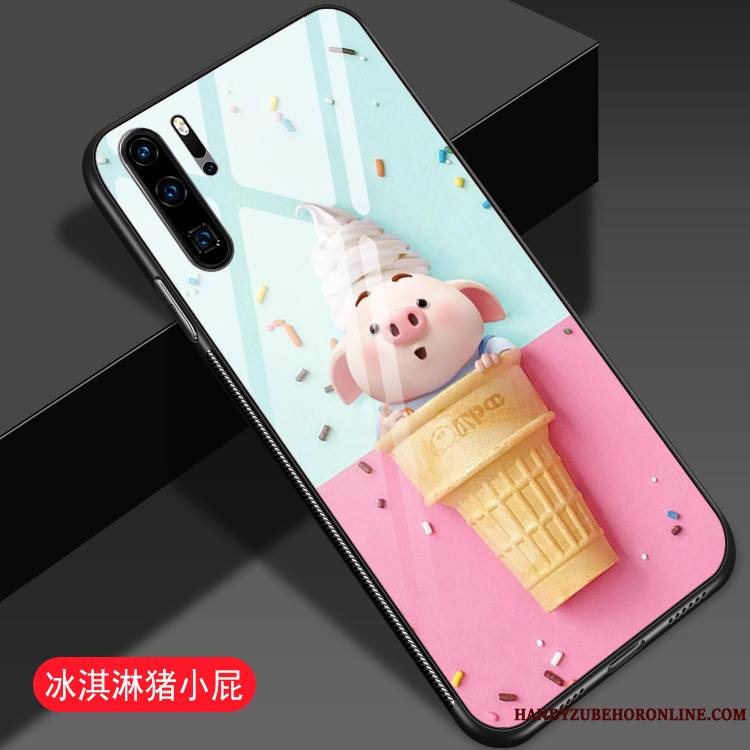 Huawei P30 Pro Coque De Téléphone Difficile Miroir Tout Compris Net Rouge Charmant Incassable