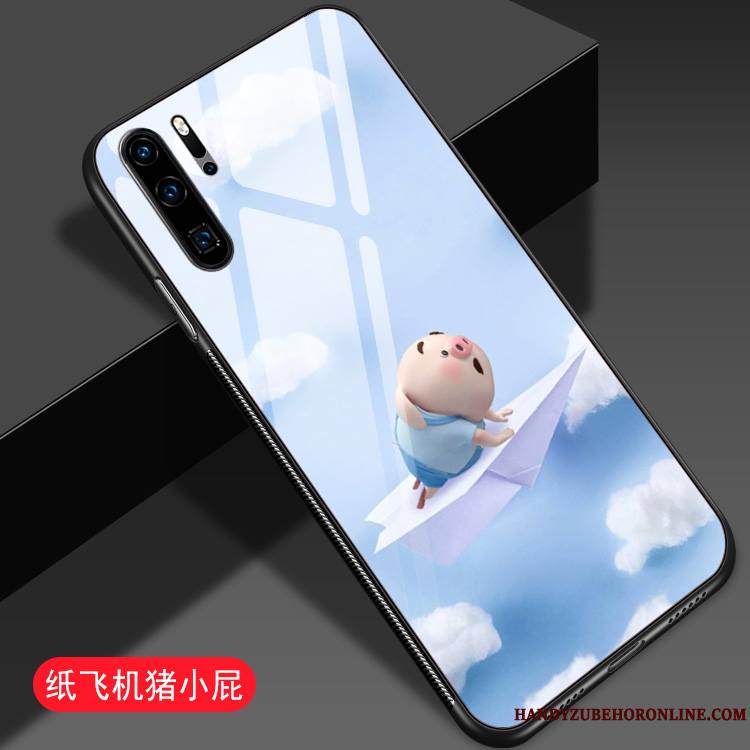 Huawei P30 Pro Coque De Téléphone Difficile Miroir Tout Compris Net Rouge Charmant Incassable