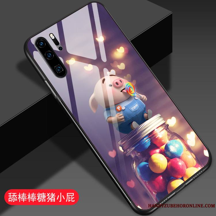 Huawei P30 Pro Coque De Téléphone Difficile Miroir Tout Compris Net Rouge Charmant Incassable