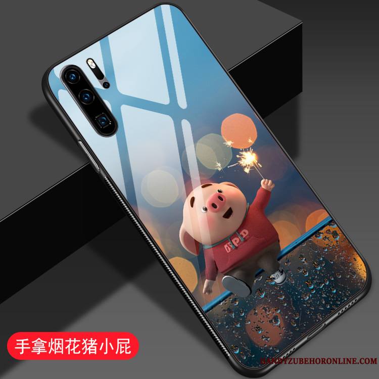 Huawei P30 Pro Coque De Téléphone Difficile Miroir Tout Compris Net Rouge Charmant Incassable