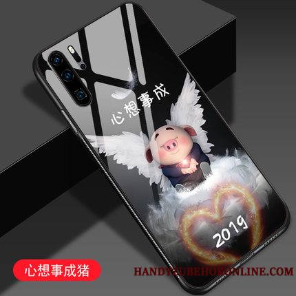 Huawei P30 Pro Coque De Téléphone Difficile Miroir Tout Compris Net Rouge Charmant Incassable