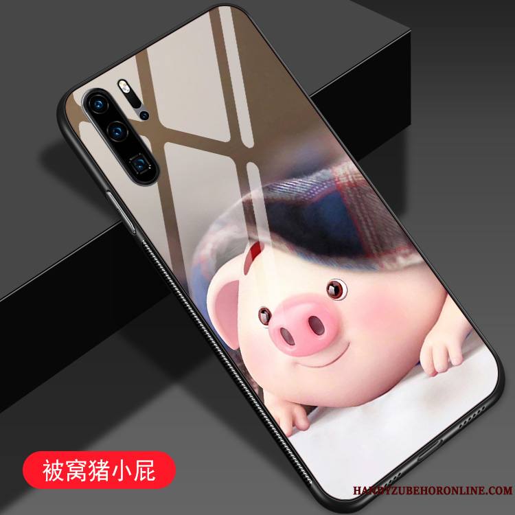 Huawei P30 Pro Coque De Téléphone Difficile Miroir Tout Compris Net Rouge Charmant Incassable