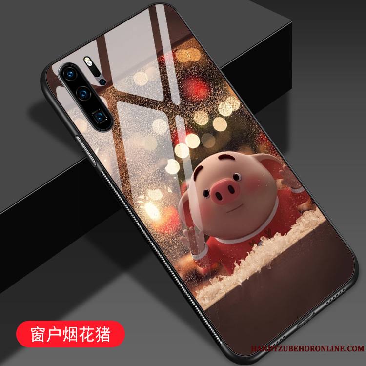 Huawei P30 Pro Coque De Téléphone Difficile Miroir Tout Compris Net Rouge Charmant Incassable