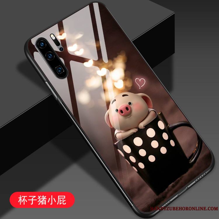 Huawei P30 Pro Coque De Téléphone Difficile Miroir Tout Compris Net Rouge Charmant Incassable