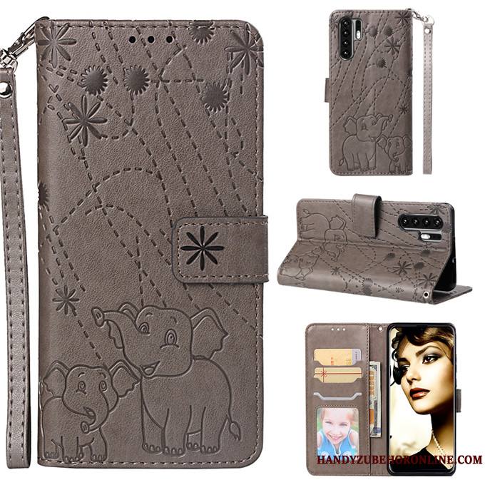 Huawei P30 Pro Coque De Téléphone Or Housse Étui En Cuir Téléphone Portable Protection Incassable