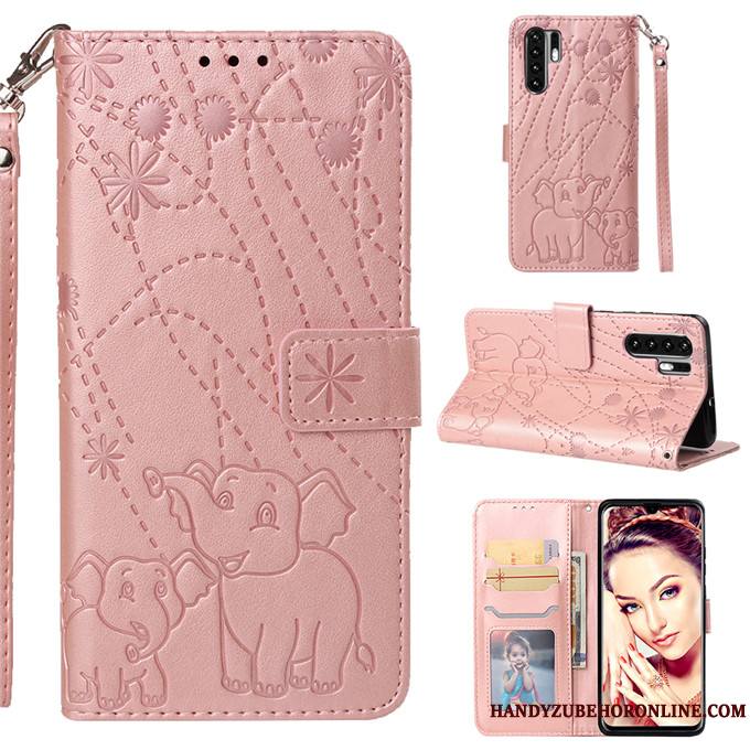 Huawei P30 Pro Coque De Téléphone Or Housse Étui En Cuir Téléphone Portable Protection Incassable